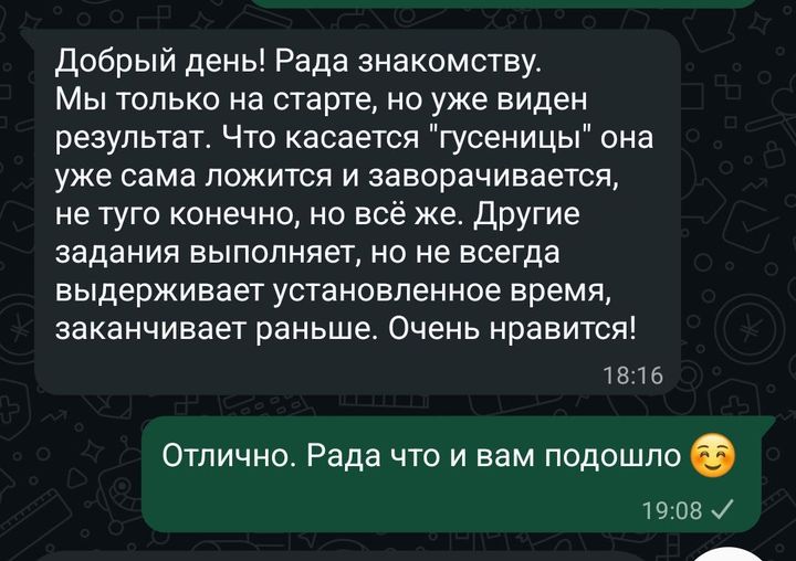 Отзыв мамы: только начали, но уже виден результат, ребёнок выполняет задания.